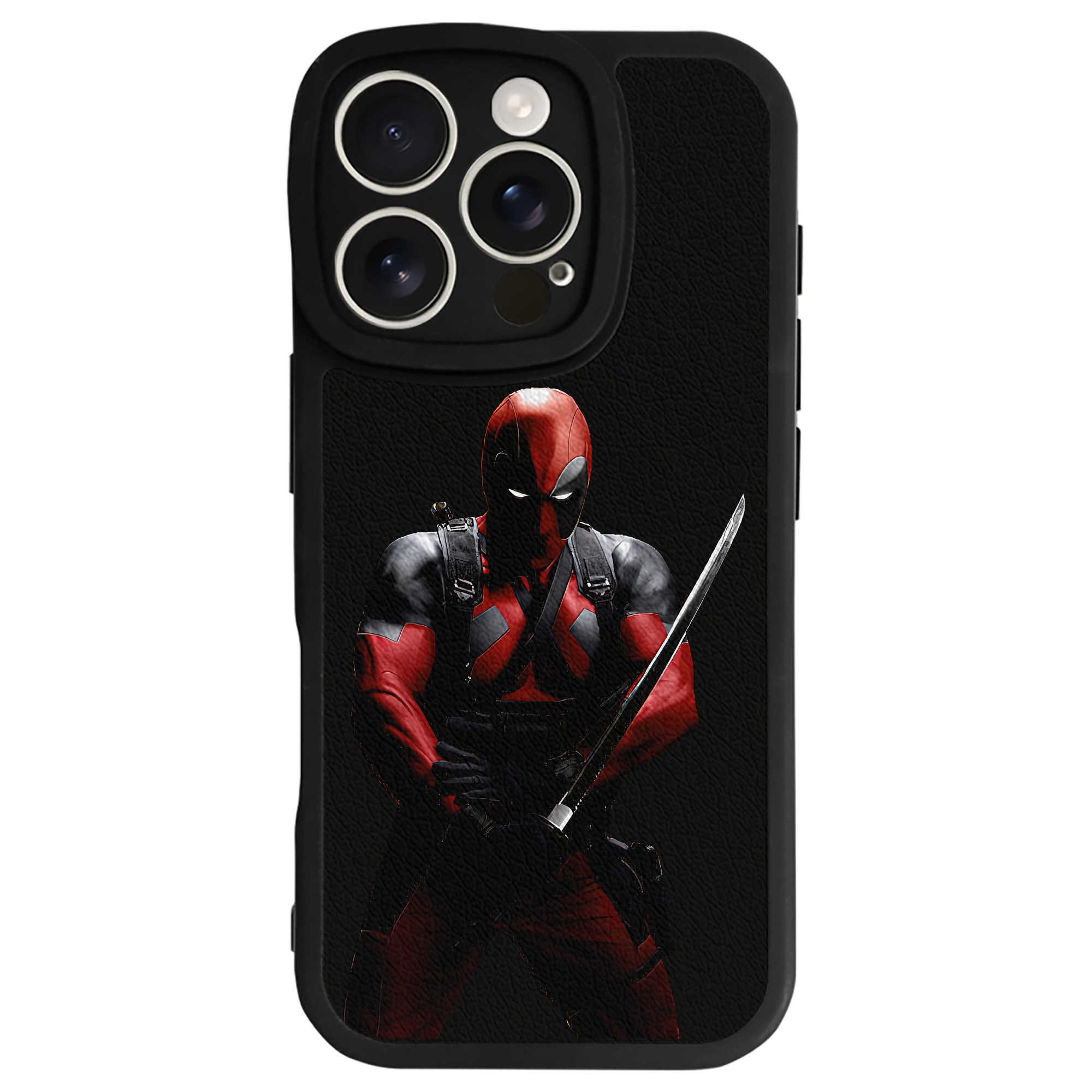 （画像用） Deadpool デッドプール 【iPhone 16シリーズ対応】シリコンスマホケース（レザー調） 材質：シリコン